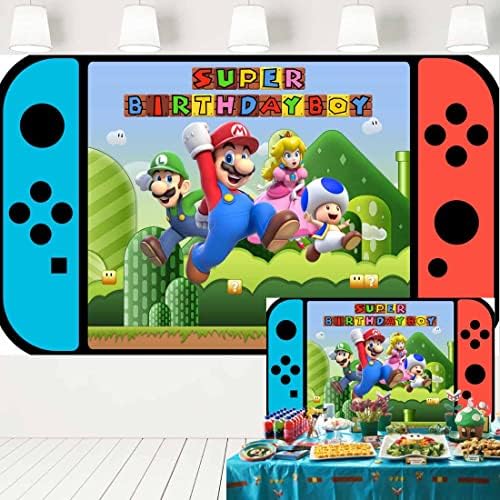 Pozadina Super Mario za rođendansku zabavu Video igre za dječake tematska pozadina za ukrašavanje dječje zabave 7 ' 5 ft 21